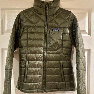 Patagonia Radalie Jacket Womens Green Puffer/Quilted Full Zip, Size XS, NWT